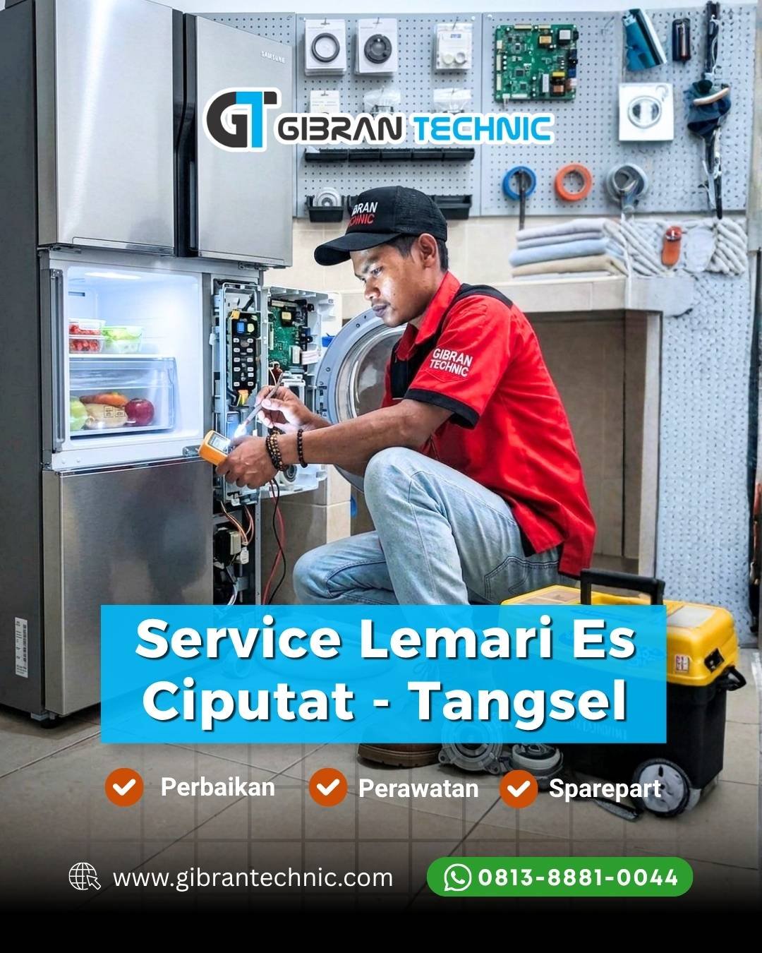 Service Lemari Es Kulkas Ciputat Gibran Technic