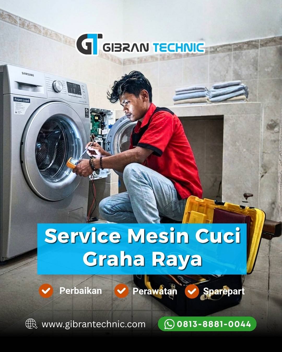 Service Mesin Cuci Graha Raya Tangerang Gibran Technic